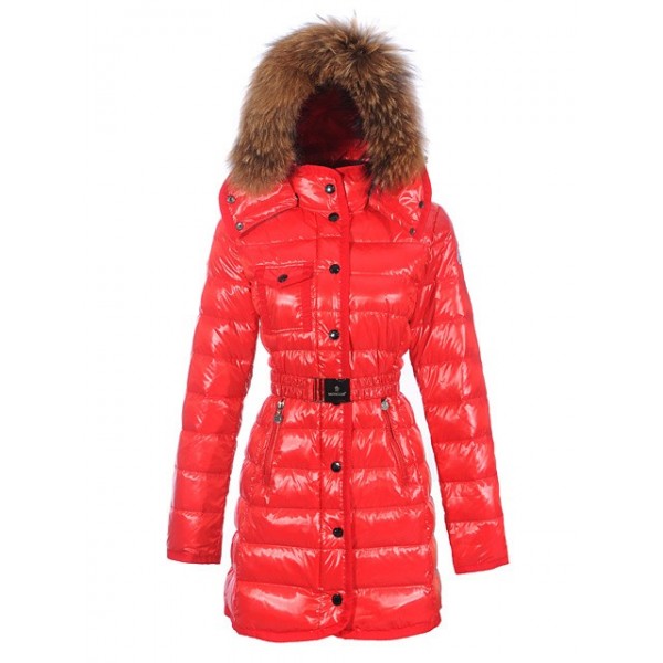 Moncler Fashion rosso Slash e protezione della pelliccia lunga calda Cappotti uscita Moncler Fashion rosso Slash e protezione della pelliccia lunga calda Cappotti uscita